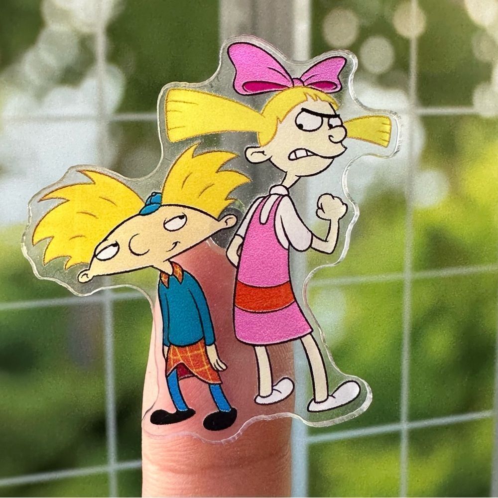 Helga Hey Arnold Duo Acrylic Pin/ Brooch